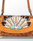 American Darling Organiser Hand Tooled Saddle Blanket Genuine Leather Western Women Bag Handbag Purse | Organiser Bag for Women | Cute Organiser Bag |Organiser Purse