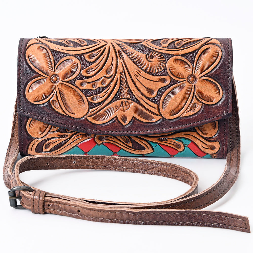 American Darling Organiser Hand Tooled Saddle Blanket Genuine Leather Western Women Bag Handbag Purse | Organiser Bag for Women | Cute Organiser Bag |Organiser Purse