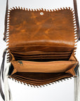 American Darling ADBG520 Organiser Hand Tooled Genuine Leather Women Bag Western Handbag Purse