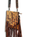 American Darling ADBG522BRAC2 Crossbody Hair-On Genuine Leather Women Bag Western Handbag Purse