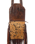 American Darling ADBG522BRAC2 Crossbody Hair-On Genuine Leather Women Bag Western Handbag Purse