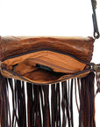 American Darling ADBG522BRAC2 Crossbody Hair-On Genuine Leather Women Bag Western Handbag Purse