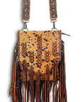 American Darling ADBG522BRAC2 Crossbody Hair-On Genuine Leather Women Bag Western Handbag Purse