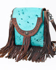 American Darling ADBG529TRQ2 Crossbody Hair-On Genuine Leather Women Bag Western Handbag Purse