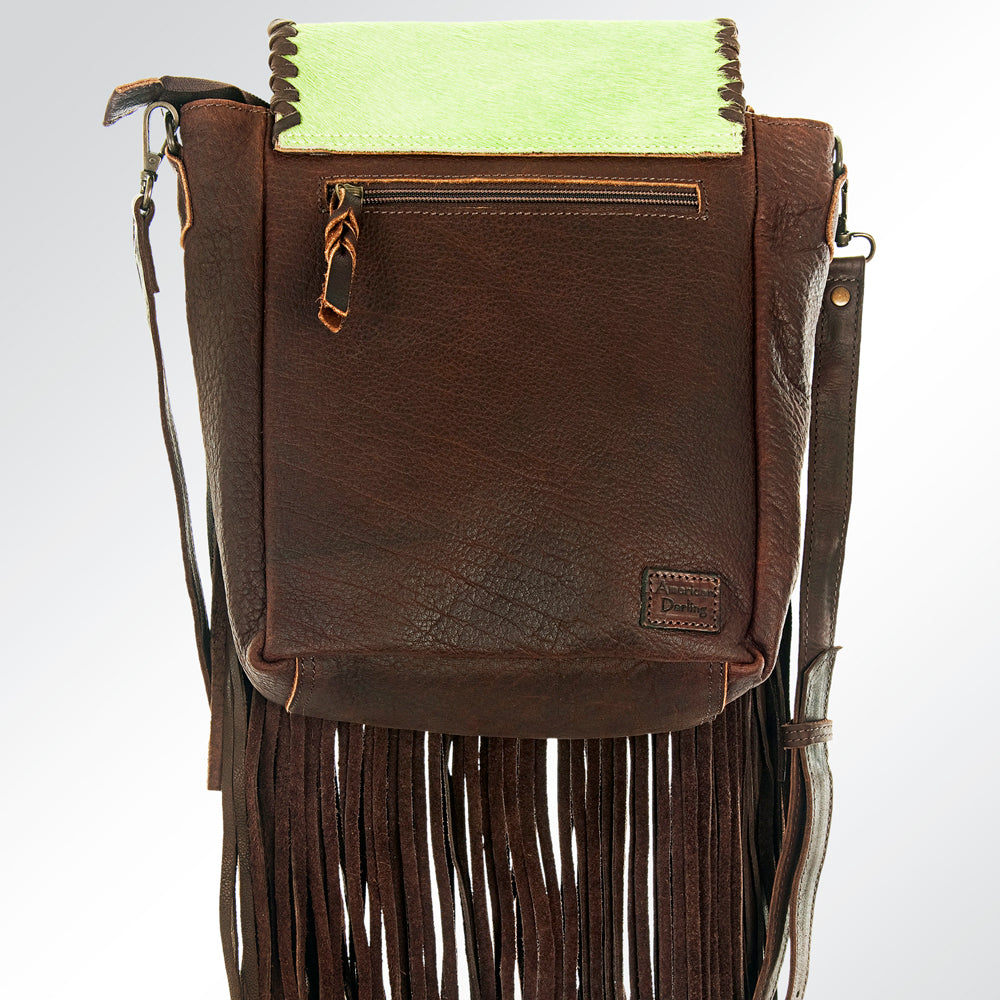 American Darling ADBG532GRN Crossbody Hair-On Genuine Leather Women Bag Western Handbag Purse