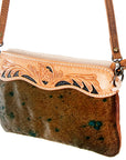 American Darling Small Crossbody Hand Tooled Hair On Genuine Leather Women Bag Western Handbag Purse