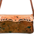 American Darling Small Crossbody Hand Tooled Hair On Genuine Leather Women Bag Western Handbag Purse