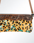 American Darling Small Crossbody Hand Tooled Hair On Genuine Leather Women Bag Western Handbag Purse