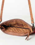 American Darling Small Crossbody Hand Tooled Hair On Genuine Leather Women Bag Western Handbag Purse