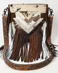 American Darling ADBG515 Large Crossbody Hair-On Genuine Leather Women Bag Western Handbag Purse