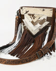 American Darling ADBG515 Large Crossbody Hair-On Genuine Leather Women Bag Western Handbag Purse
