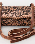 American Darling ADBG514BR Small Crossbody Hand Tooled Genuine Leather Women Bag Western Handbag Purse