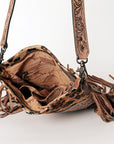 American Darling ADBGS192CHEGO Messenger Hand Tooled Hair On Genuine Leather Women Bag Western Handbag Purse