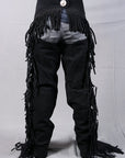 Black Hilason Full Grain Leather Shotgun Work Chaps
