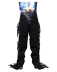 Black Hilason Full Grain Leather Shotgun Work Chaps