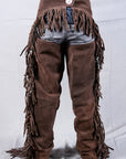 Brown Hilason Full Grain Leather Shotgun Work Chaps