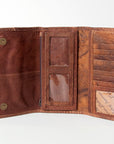 American Darling ADBG486A Wallet Hand Tooled Genuine Leather Women Bag Western Handbag Purse