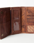 American Darling ADBG486A Wallet Hand Tooled Genuine Leather Women Bag Western Handbag Purse