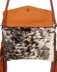 American Darling ADBG503BRWFRNG Wallet Hair-On Genuine Leather Women Bag Western Handbag Purse
