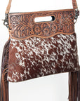 American Darling Clutch Hand Tooled Hair on Genuine Leather Western Women Bag Handbag Purse | Purses for Cute