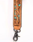 American Darling ADSTF114 Hand Tooled Genuine Leather Crossbody Handle Strap For Bags