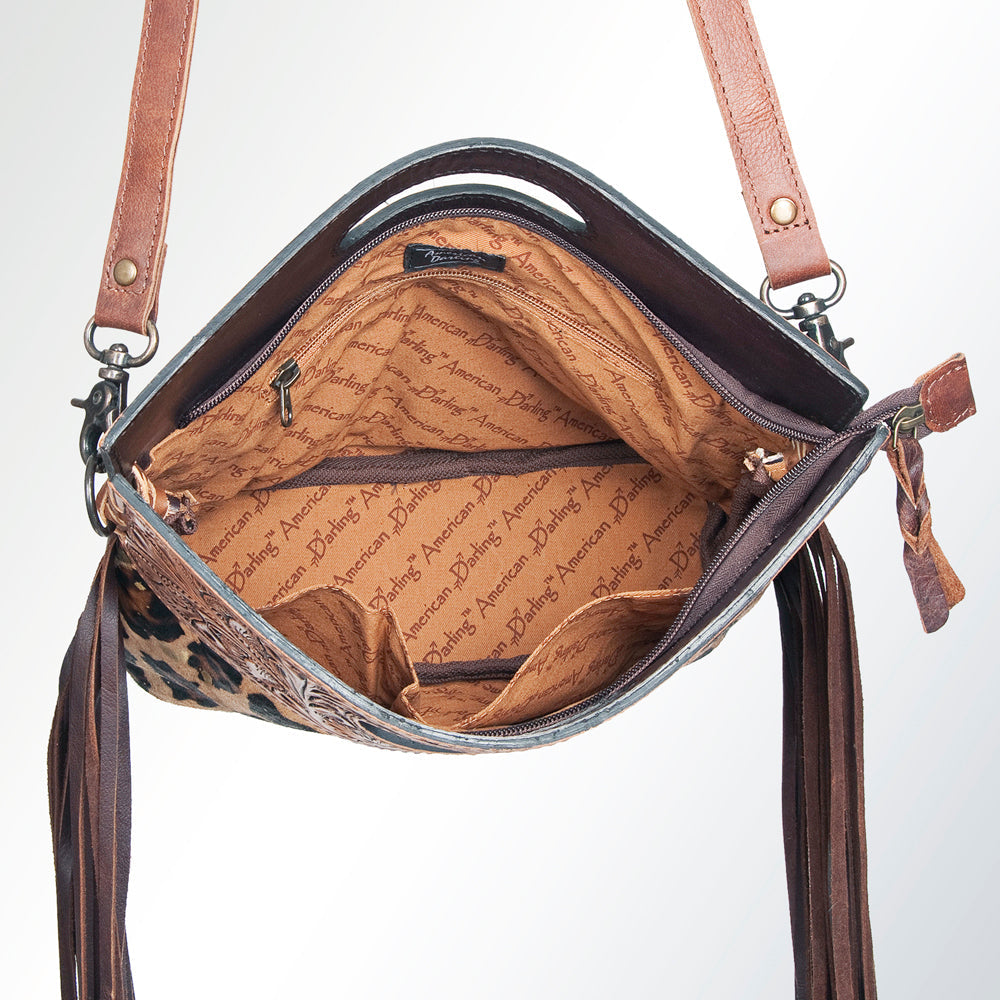 American Darling Clutch Hand Tooled Hair on Genuine Leather Western Women Bag Handbag Purse | Purses for Cute