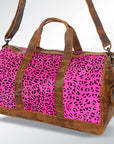 American Darling ADBGS174PKCHE Duffel Hair On Genuine Leather Women Bag Western Handbag Purse