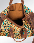 American Darling ADBGS174CHETRQ Duffel Hair On Genuine Leather Women Bag Western Handbag Purse