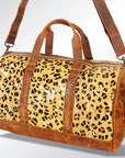 American Darling ADBGS174CHEGO Duffel Hair On Genuine Leather Women Bag Western Handbag Purse