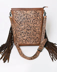 American Darling ADBG507BR Large Crossbody Hand Tooled Genuine Leather Women Bag Western Handbag Purse