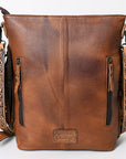 American Darling ADBG507BR Large Crossbody Hand Tooled Genuine Leather Women Bag Western Handbag Purse