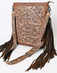 American Darling ADBG507BR Large Crossbody Hand Tooled Genuine Leather Women Bag Western Handbag Purse