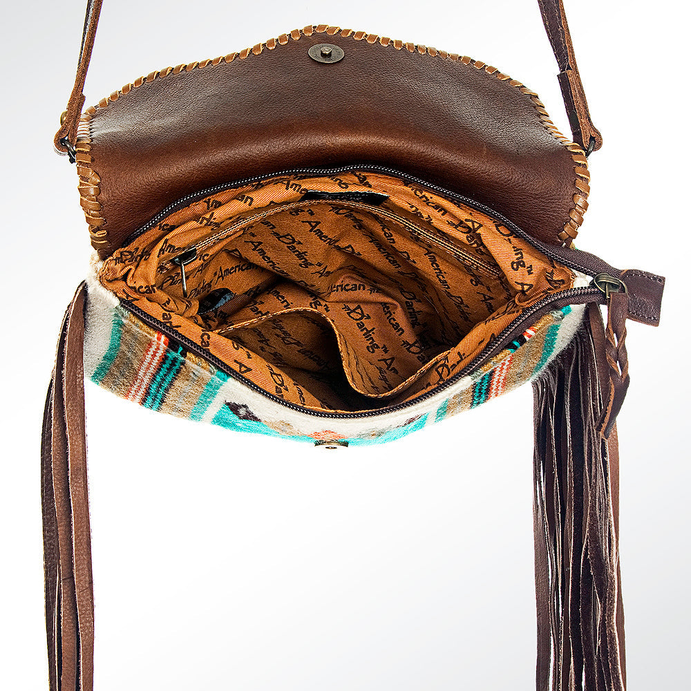American Darling Saddle Blanket Genuine Leather Women Bag Western Handbag Purse