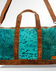 American Darling ADBGS174TRQ2 Duffel Hair On Genuine Leather Women Bag Western Handbag Purse