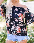 Savanna Ruffle Off Shoulder Flounce Sleeve Blouse