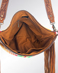 American Darling ADBGZ223 Signature Crossbody Hand Tooled Saddle Blanket Genuine Leather Women Bag Western Handbag Purse