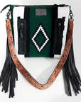 American Darling ADBGZ225 Signature Crossbody Hand Tooled Saddle Blanket Genuine Leather Women Bag Western Handbag Purse