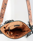 American Darling ADBGZ225 Signature Crossbody Hand Tooled Saddle Blanket Genuine Leather Women Bag Western Handbag Purse