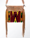 American Darling ADBGZ229 Signature Crossbody Hand Tooled Saddle Blanket Genuine Leather Women Bag Western Handbag Purse