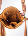 American Darling ADBGZ229 Signature Crossbody Hand Tooled Saddle Blanket Genuine Leather Women Bag Western Handbag Purse