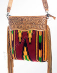 American Darling ADBGZ229 Signature Crossbody Hand Tooled Saddle Blanket Genuine Leather Women Bag Western Handbag Purse
