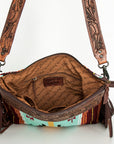 American Darling Signature Crossbody Hand Tooled Saddle Blanket Genuine Leather Women Bag Western Handbag Purse