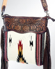 American Darling Signature Crossbody Hand Tooled Saddle Blanket Genuine Leather Women Bag Western Handbag Purse