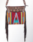 American Darling ADBGZ241 Signature Crossbody Hand Tooled Saddle Blanket Genuine Leather Women Bag Western Handbag Purse