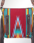 American Darling ADBGZ241 Signature Crossbody Hand Tooled Saddle Blanket Genuine Leather Women Bag Western Handbag Purse