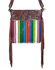 American Darling ADBGZ242 Signature Crossbody Hand Tooled Saddle Blanket Genuine Leather Women Bag Western Handbag Purse