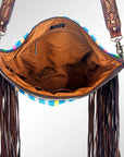 American Darling ADBGZ244 Signature Crossbody Hand Tooled Saddle Blanket Genuine Leather Women Bag Western Handbag Purse