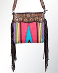 American Darling ADBGZ250 Signature Crossbody Hand Tooled Saddle Blanket Genuine Leather Women Bag Western Handbag Purse