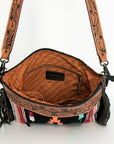American Darling Signature Crossbody Hand Tooled Saddle Blanket Genuine Leather Women Bag Western Handbag Purse