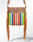 American Darling ADBGZ253 Signature Crossbody Hand Tooled Saddle Blanket Genuine Leather Women Bag Western Handbag Purse